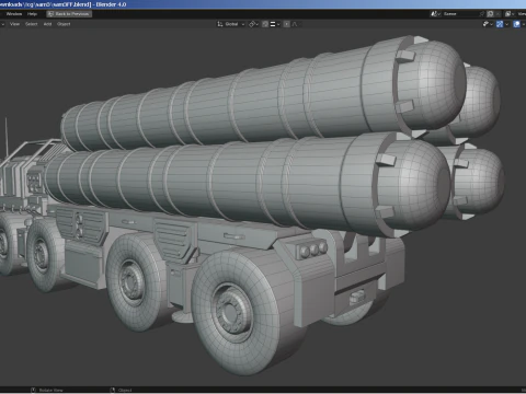 SAM Mobile Missile Launcher 2 of 3 3D Model