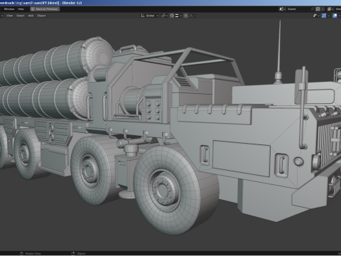 SAM Mobile Missile Launcher 2 of 3 3D Модель