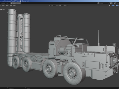 SAM Mobile Missile Launcher 2 of 3 3D Модель