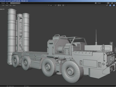 SAM Mobile Missile Launcher 2 of 3 3D Model