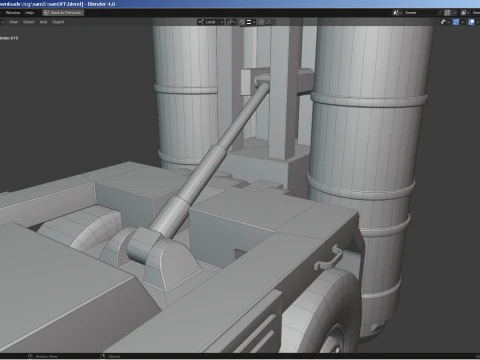SAM Mobile Missile Launcher 2 of 3 3D Model