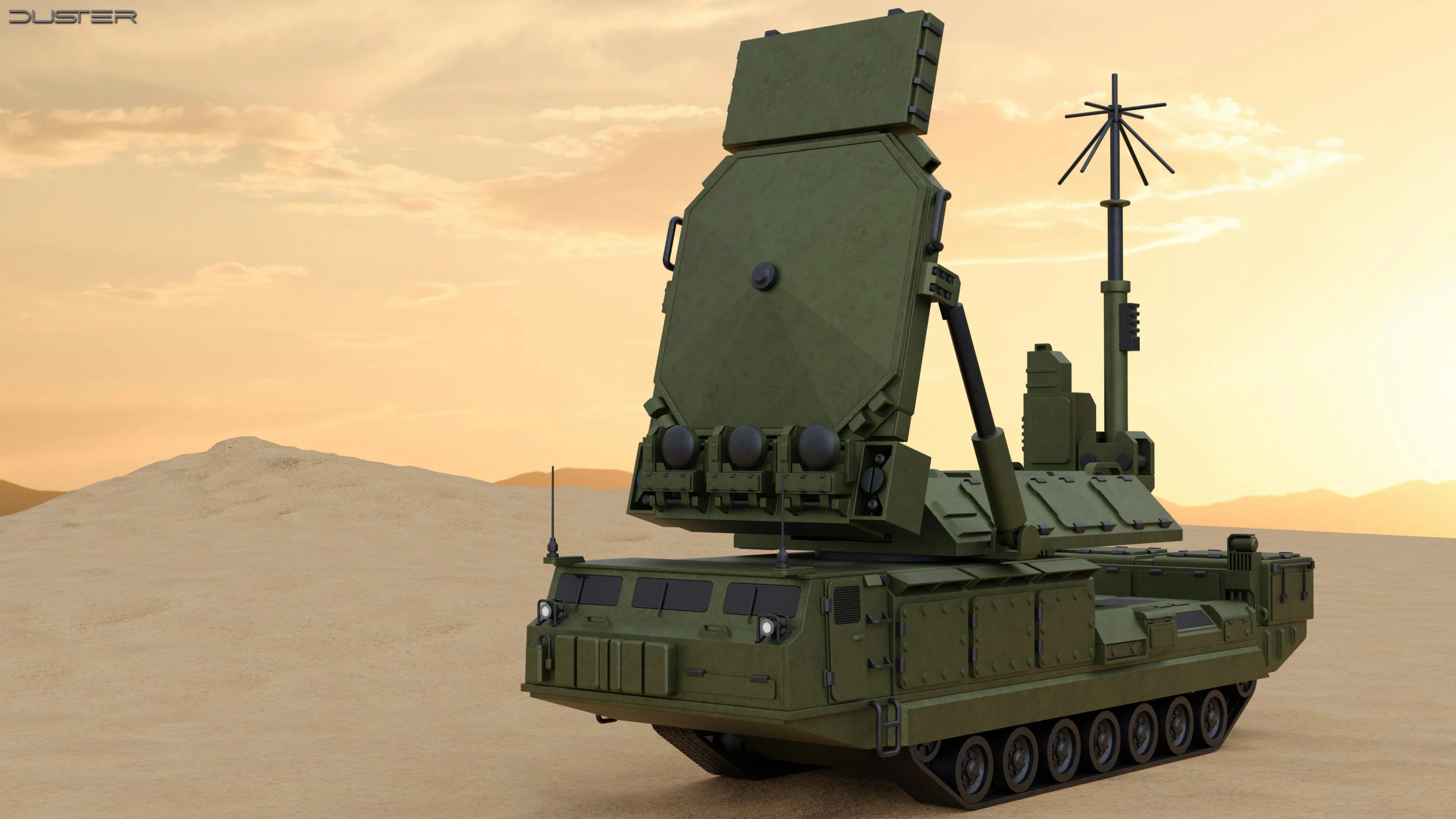 SAM Mobile Missile Radar 3 of 3 3D Model .c4d .max .obj .3ds .fbx .stl .blend 