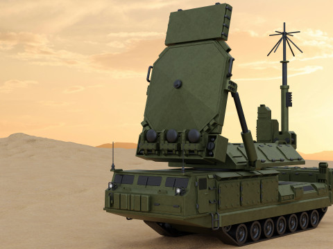 SAM Mobile Missile Radar 3 of 3 3D Model