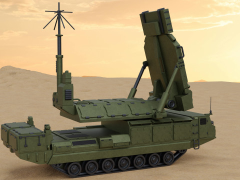 SAM Mobile Missile Radar 3 of 3 3D Model