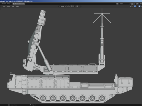 SAM Mobile Missile Radar 3 of 3 3D Model