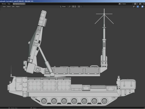 SAM Mobile Missile Radar 3 of 3 3D Model