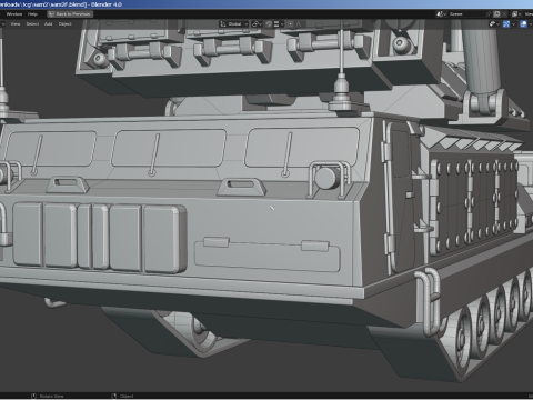 SAM Mobile Missile Radar 3 of 3 3D Model