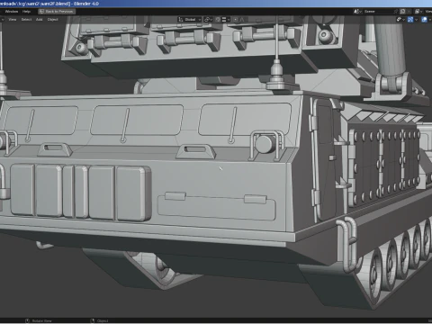 SAM Mobile Missile Radar 3 of 3 3D Model