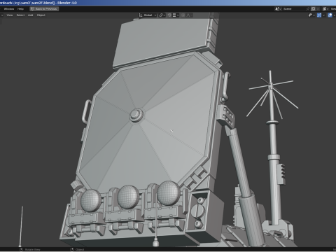 SAM Mobile Missile Radar 3 of 3 3D Model