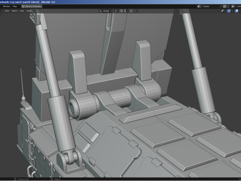 SAM Mobile Missile Radar 3 of 3 3D Model