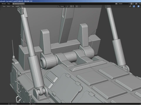 SAM Mobile Missile Radar 3 of 3 3D Model