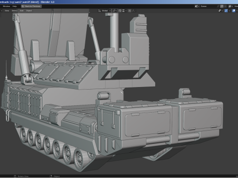 SAM Mobile Missile Radar 3 of 3 3D Model