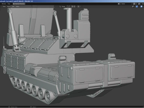 SAM Mobile Missile Radar 3 of 3 3D Model