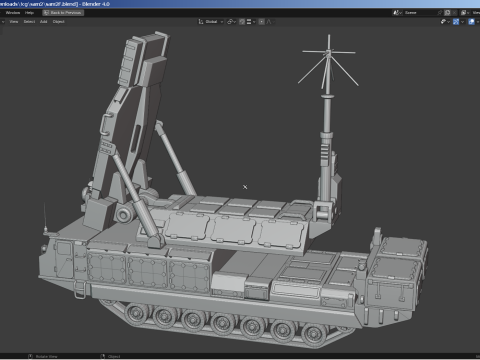 SAM Mobile Missile Radar 3 of 3 3D Model
