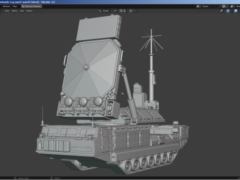 SAM Mobile Missile Radar 3 of 3 3D Model