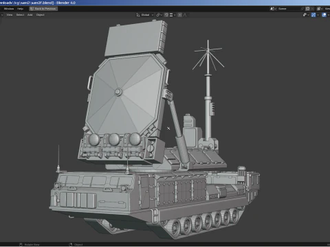 SAM Mobile Missile Radar 3 of 3 3D Model