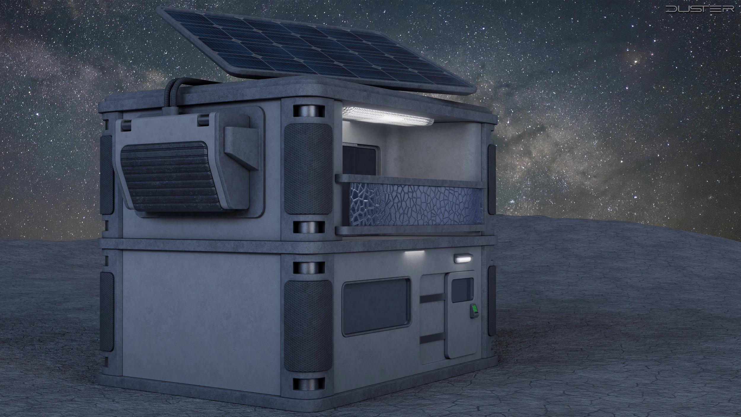 Futuristic House 3D Model .c4d .max .obj .3ds .fbx .stl .blend 