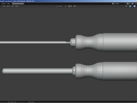 Woodworking Tools Set 3D Model