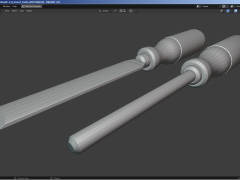 Woodworking Tools Set 3D Model