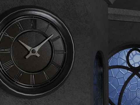 Modern Gothic Room 3D-Modell