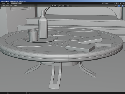 Modern Gothic Room 3D-Modell