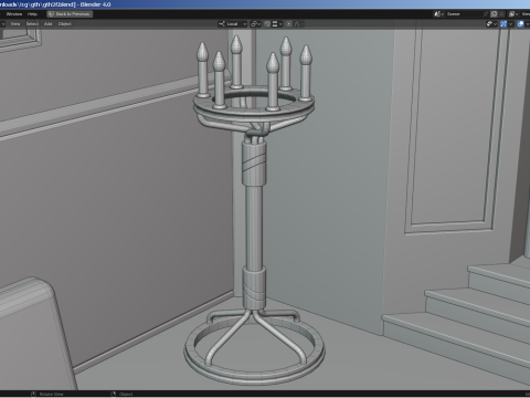 Modern Gothic Room 3D-Modell