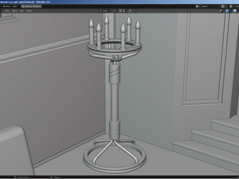 Modern Gothic Room 3D Model