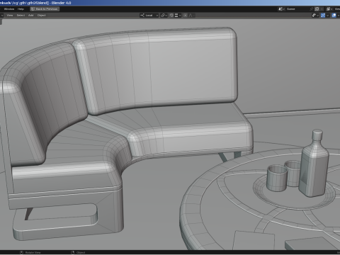 Modern Gothic Room 3D-Modell