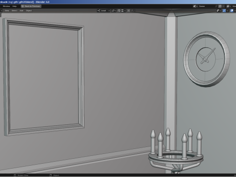 Modern Gothic Room 3D-Modell