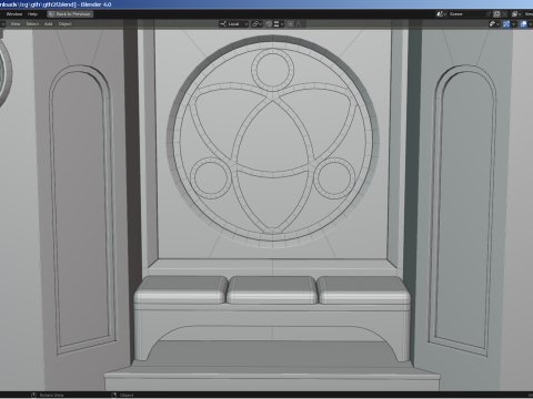 Modern Gothic Room 3D-Modell