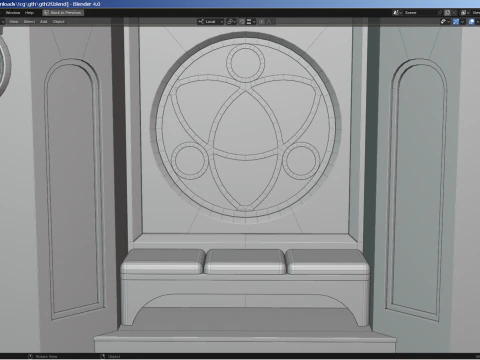 Modern Gothic Room 3D Model