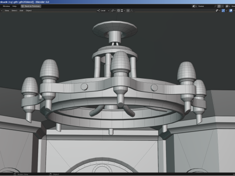 Modern Gothic Room 3D-Modell