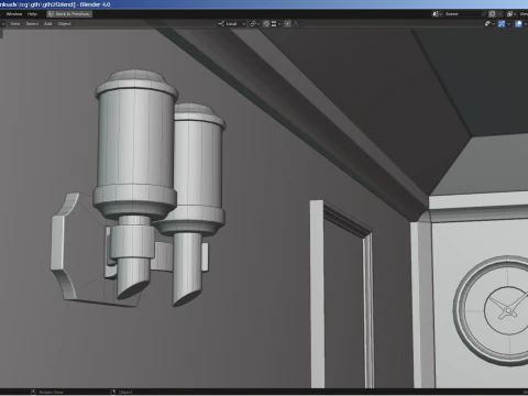 Modern Gothic Room 3D Model