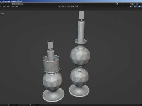 Holiday Decor - Wine - Glasses - Candles Modelo 3D