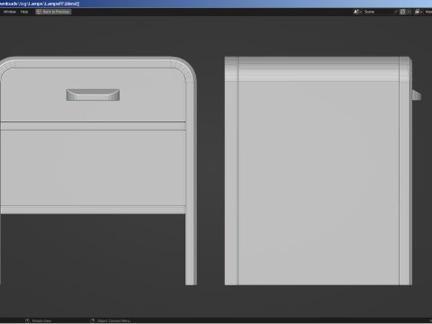 A set of 3 lamps and 3 nightstands Model 3D