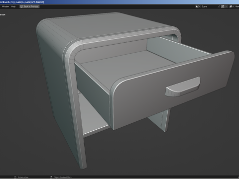 A set of 3 lamps and 3 nightstands Model 3D