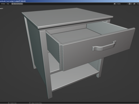 A set of 3 lamps and 3 nightstands Model 3D