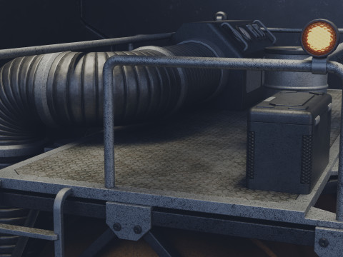 Industrial Gas Tank 3D Model