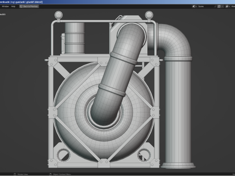 Industrial Gas Tank 3D Model