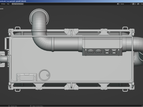 Industrial Gas Tank 3D Model