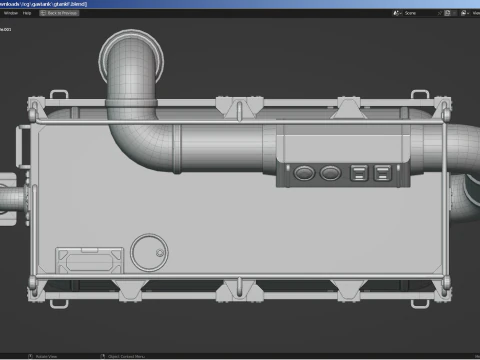 Industrial Gas Tank 3D Model