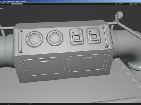 Industrial Gas Tank 3D Model