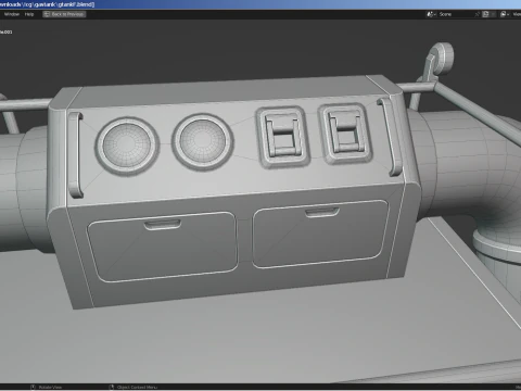 Industrial Gas Tank 3D Model