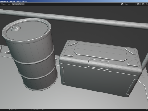 Industrial Gas Tank 3D Model