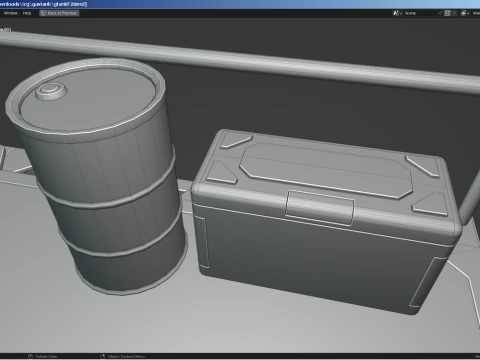 Industrial Gas Tank 3D Model