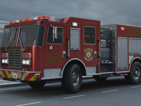 Fire-Rescue Truck 3D Model