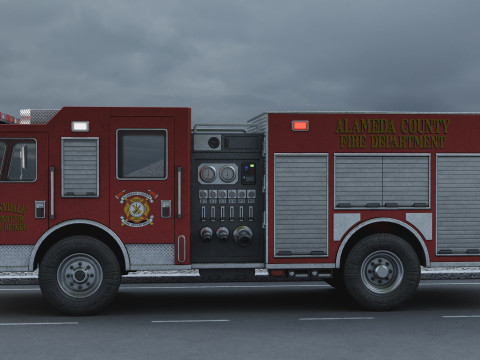 Fire-Rescue Truck Modello 3D