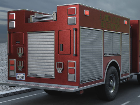 Fire-Rescue Truck Modello 3D