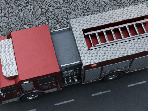 Fire-Rescue Truck Modello 3D