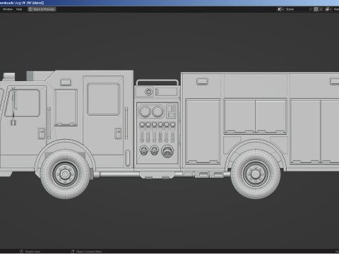 Fire-Rescue Truck Modello 3D